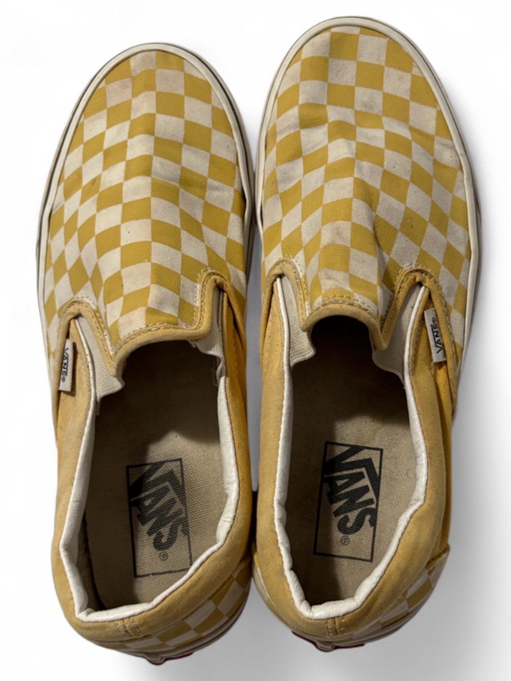 Vans Classic Slip-On Yellow Checkerboard Shoes Men’s 7.5 Women’s 9